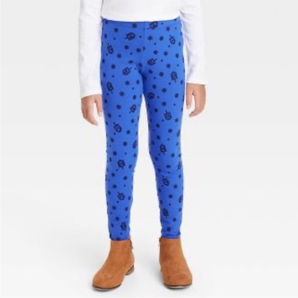 Cat & Jack Hanukkah Leggings XS 4 5